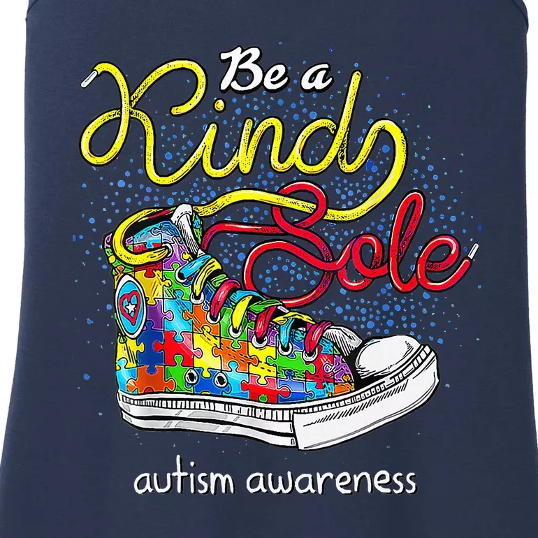 Be A Kind Sole Autism Awareness Puzzle Shoes Be Kind Gifts Ladies Essential Tank