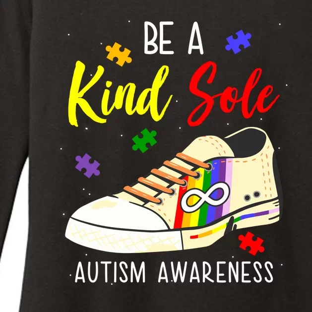 Be A Kind Sole Autism Awareness Puzzle Shoe Womens CVC Long Sleeve Shirt