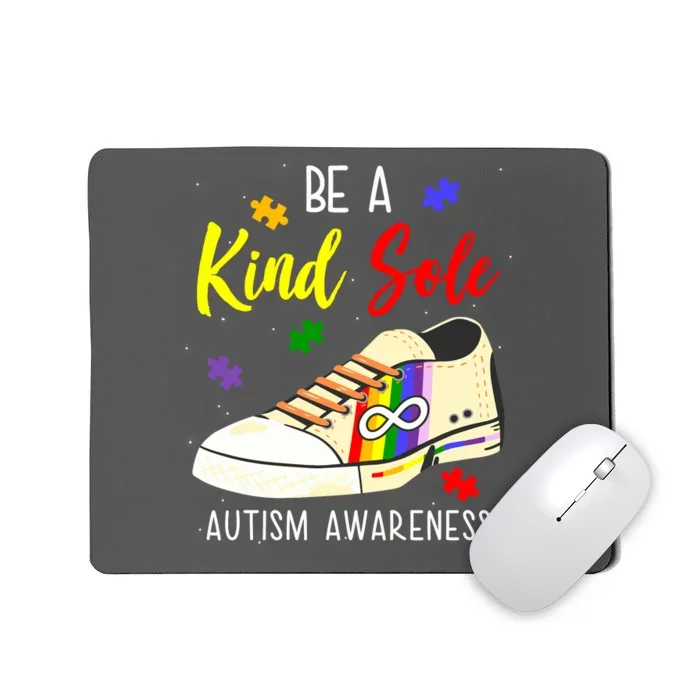 Be A Kind Sole Autism Awareness Puzzle Shoe Mousepad