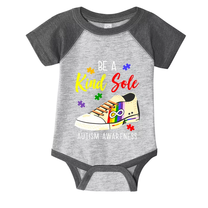 Be A Kind Sole Autism Awareness Puzzle Shoe Infant Baby Jersey Bodysuit