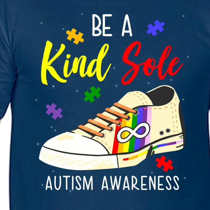 Be A Kind Sole Autism Awareness Puzzle Shoe Comfort Colors T-Shirt