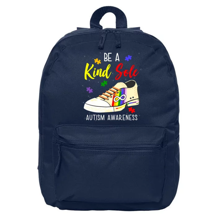 Be A Kind Sole Autism Awareness Puzzle Shoe 16 in Basic Backpack