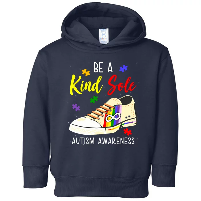 Be A Kind Sole Autism Awareness Puzzle Shoe Toddler Hoodie