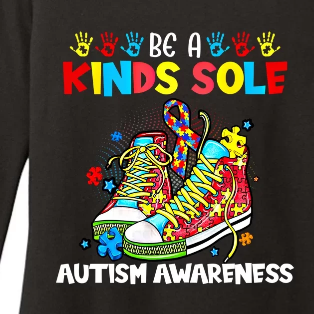 Be A Kind Sole Autism Awareness Support Puzzle Shoes Be Kind Great Gift Womens CVC Long Sleeve Shirt