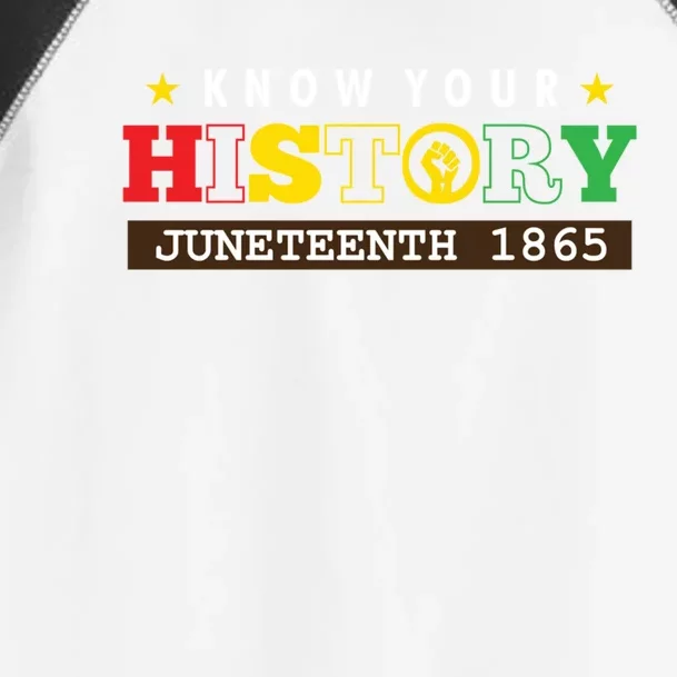 Black American Know Your History 1865 June Freedom Gift Toddler Fine Jersey T-Shirt