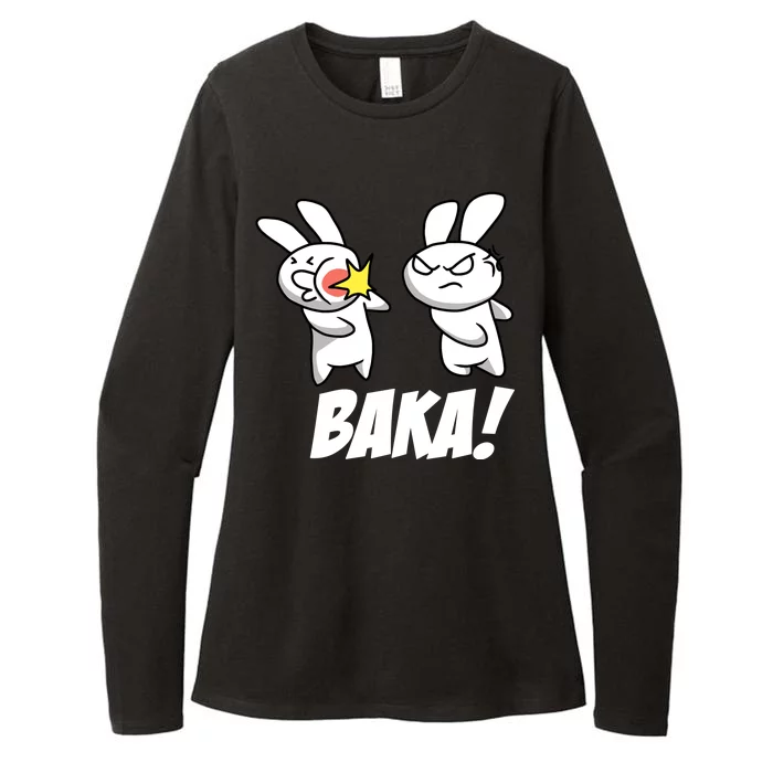 Baka! Rabbit Slap Funny Anime Womens CVC Long Sleeve Shirt