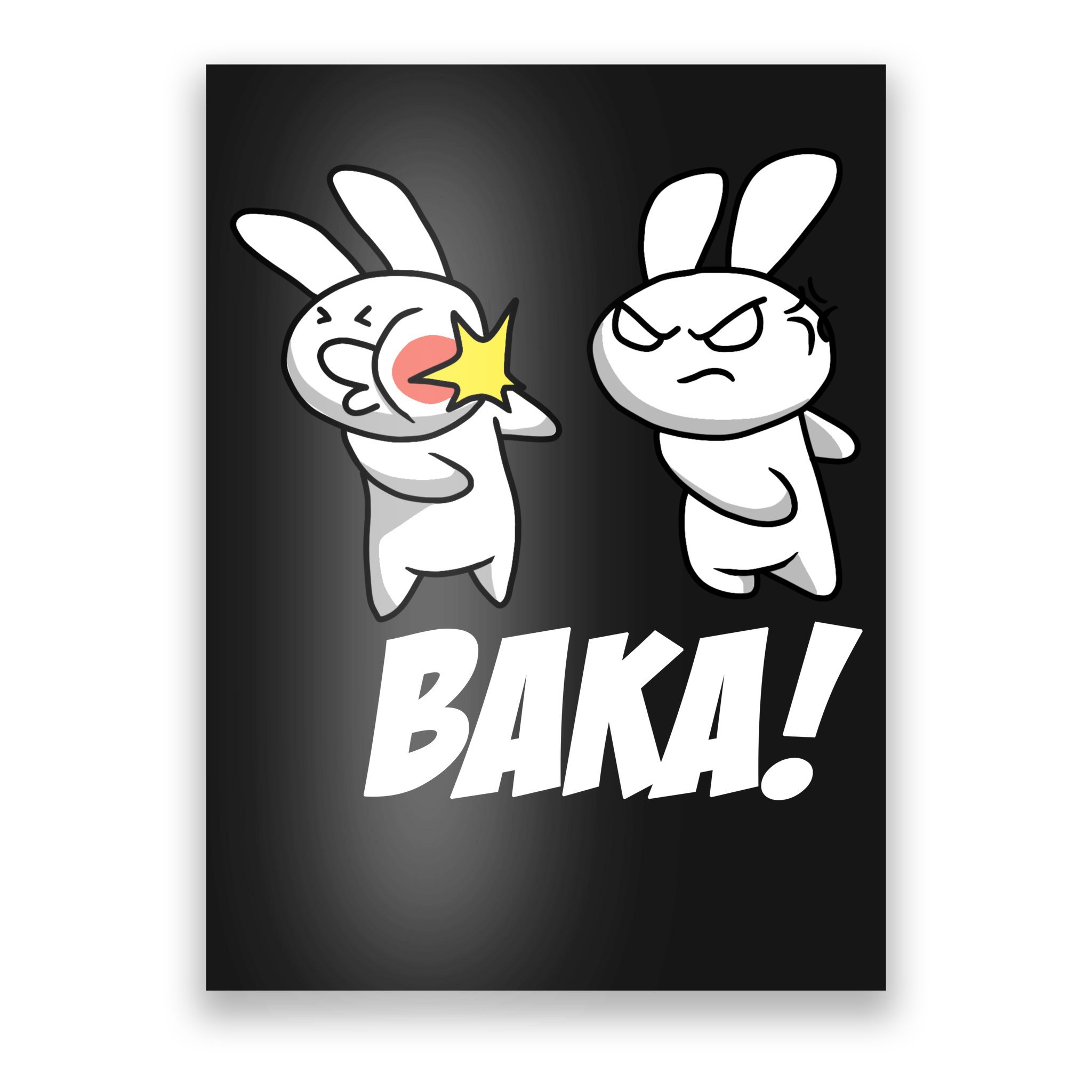 Baka! Rabbit Slap Funny Anime Poster | TeeShirtPalace