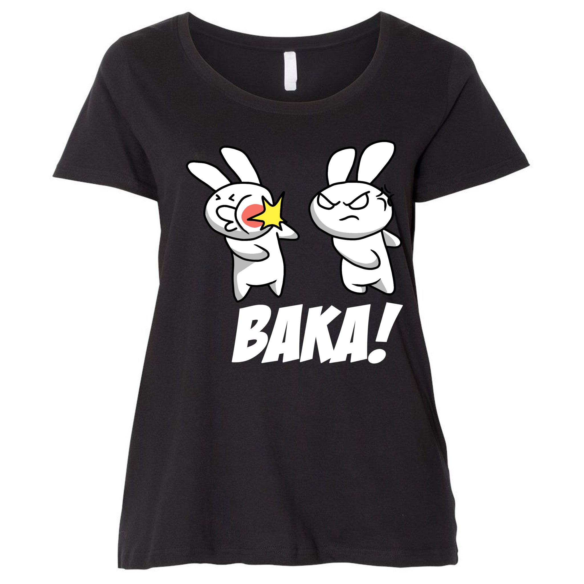 Baka! Rabbit Slap Funny Anime Women's Plus Size T-Shirt | TeeShirtPalace