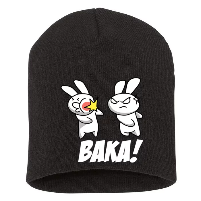 Baka! Rabbit Slap Funny Anime Short Acrylic Beanie