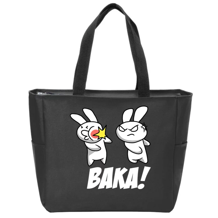 Baka! Rabbit Slap Funny Anime Zip Tote Bag