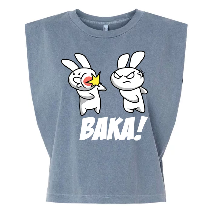 Baka! Rabbit Slap Funny Anime Garment-Dyed Women's Muscle Tee