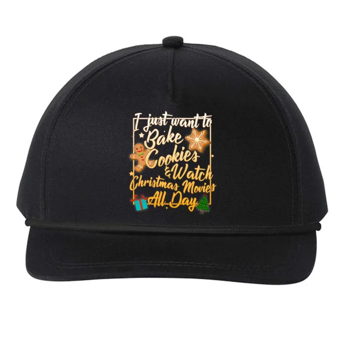 Bake Cookies Watch Christmas Movies Snapback Five-Panel Rope Hat