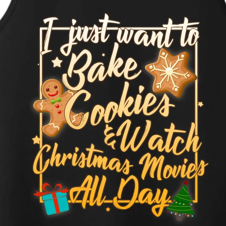 Bake Cookies Watch Christmas Movies Performance Tank