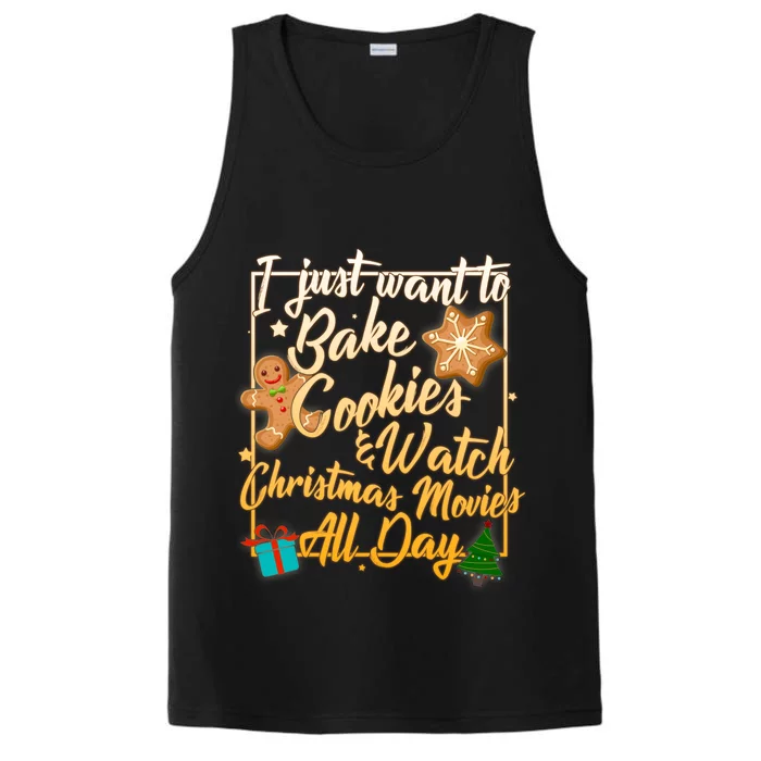 Bake Cookies Watch Christmas Movies Performance Tank