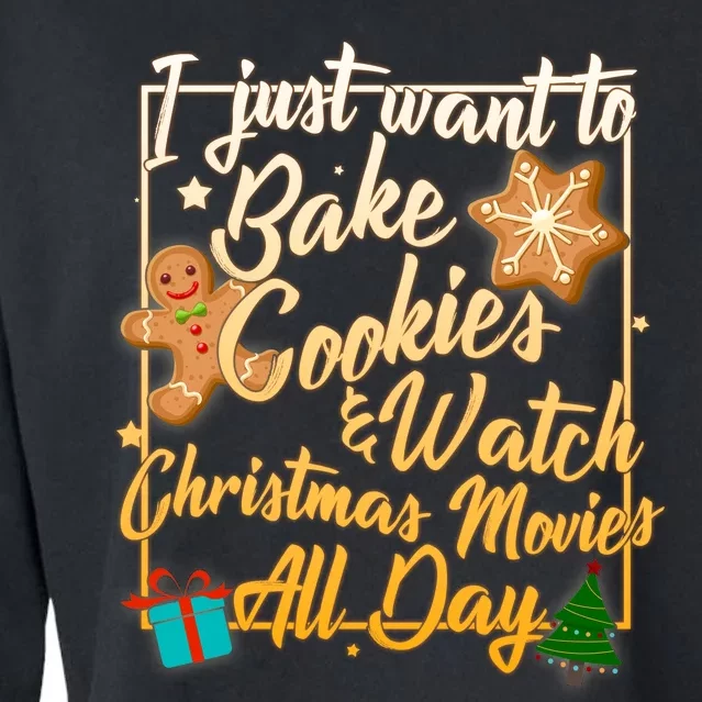 Bake Cookies Watch Christmas Movies Cropped Pullover Crew