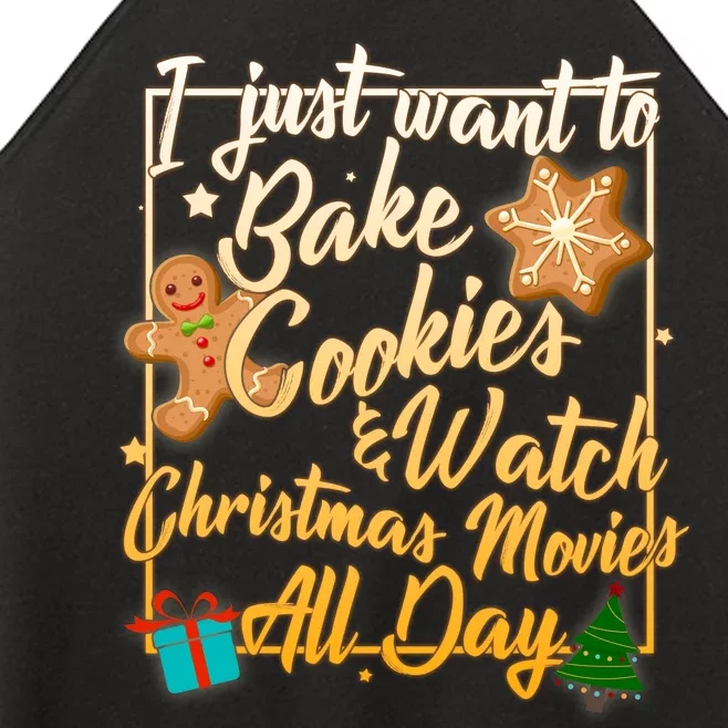 Bake Cookies Watch Christmas Movies Women’s Perfect Tri Rocker Tank