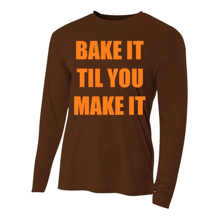 Bake it Til You Make It Cleveland Football Cooling Performance Long Sleeve Crew