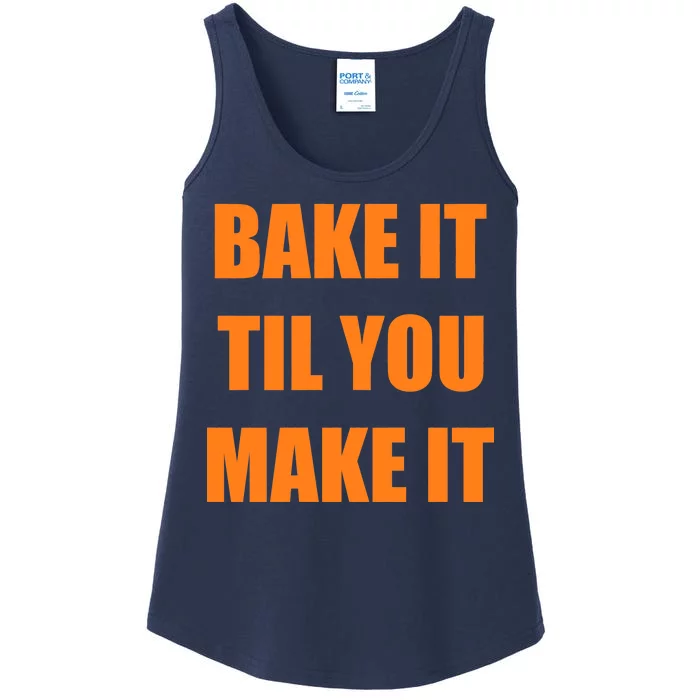 Bake it Til You Make It Cleveland Football Ladies Essential Tank