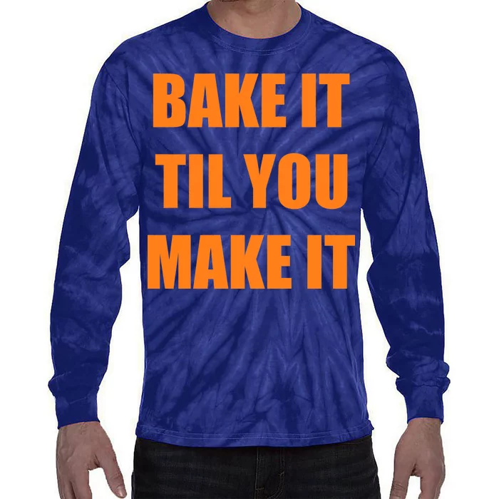 Bake it Til You Make It Cleveland Football Tie-Dye Long Sleeve Shirt