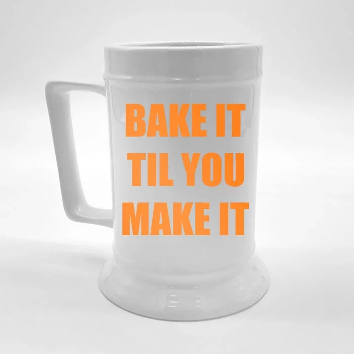 Bake it Til You Make It Cleveland Football Front & Back Beer Stein