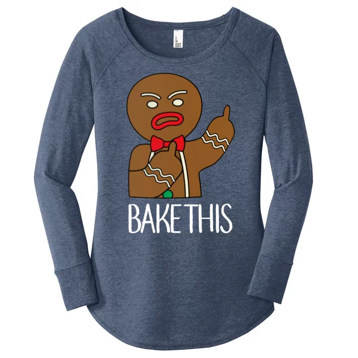 Bake This Gingerbread X-Mas Women's Perfect Tri Tunic Long Sleeve Shirt