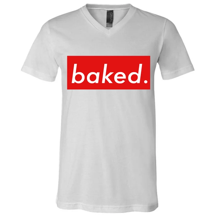 BAKED Designer Style V-Neck T-Shirt