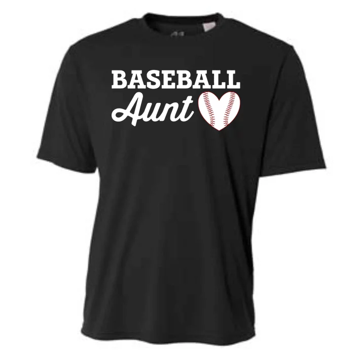 Baseball Aunt Love Heart Baseball Sports Cute Gift Cooling Performance Crew T-Shirt