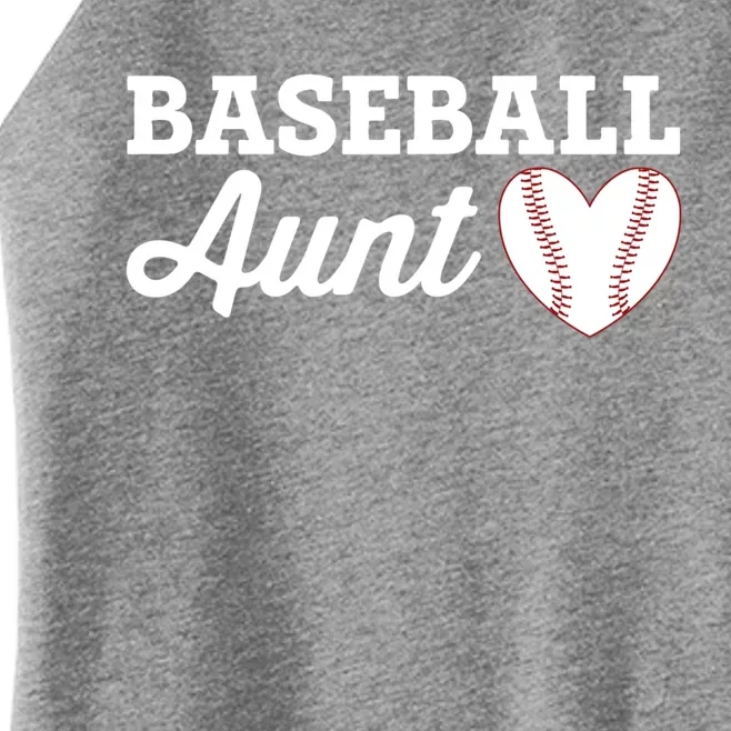 Baseball Aunt Love Heart Baseball Sports Cute Gift Women’s Perfect Tri Rocker Tank