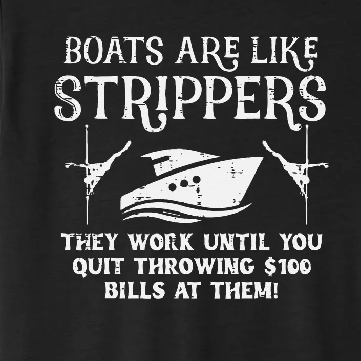 Boats Are Like Work Until Funny Captain Yacht Owner Ship ChromaSoft Performance T-Shirt