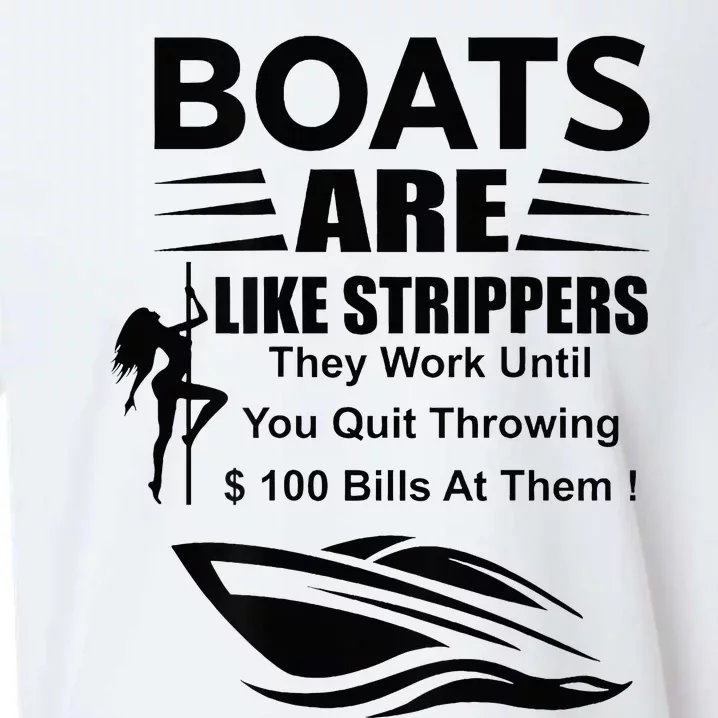 Boats Are Like Strippers In Back Sueded Cloud Jersey T-Shirt