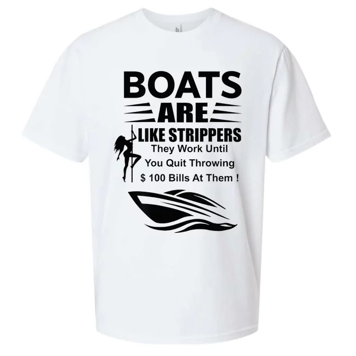 Boats Are Like Strippers In Back Sueded Cloud Jersey T-Shirt