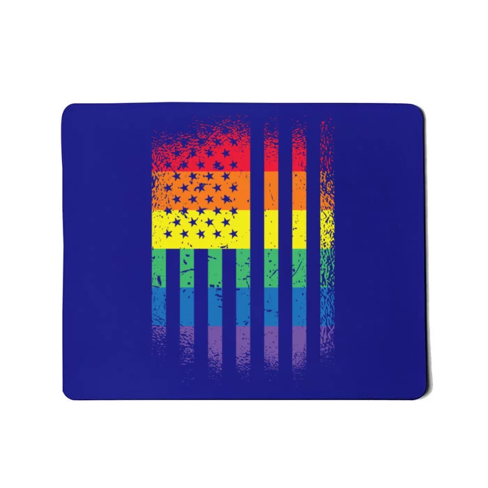 Beautiful American Lgbt Pride Usa Rainbow Flag Art Gift Mousepad