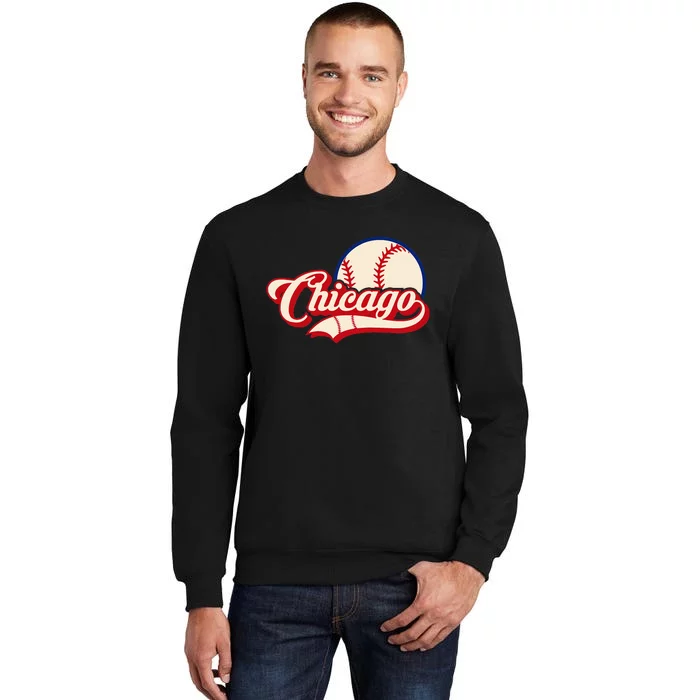 Baseball American Lover Chicago Baseball Tall Sweatshirt