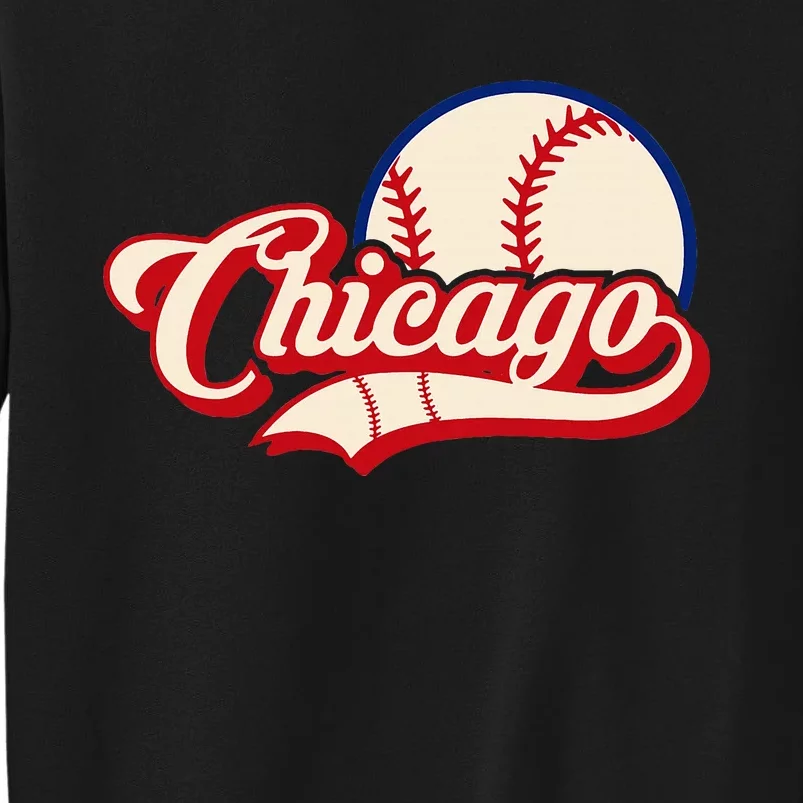 Baseball American Lover Chicago Baseball Tall Sweatshirt