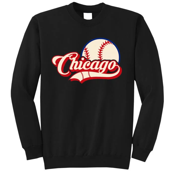 Baseball American Lover Chicago Baseball Tall Sweatshirt