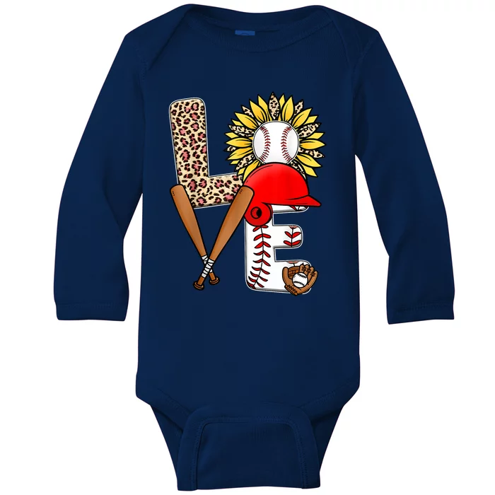 Baseball Apparel Love Baseball Baby Long Sleeve Bodysuit