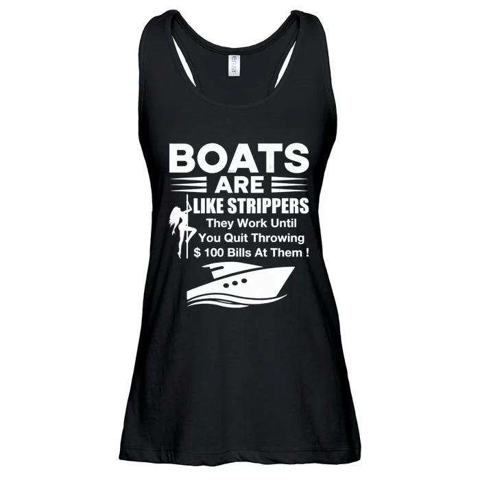 Boats Are Like Strippers They Work Until You Quit Throwing Ladies Essential Flowy Tank