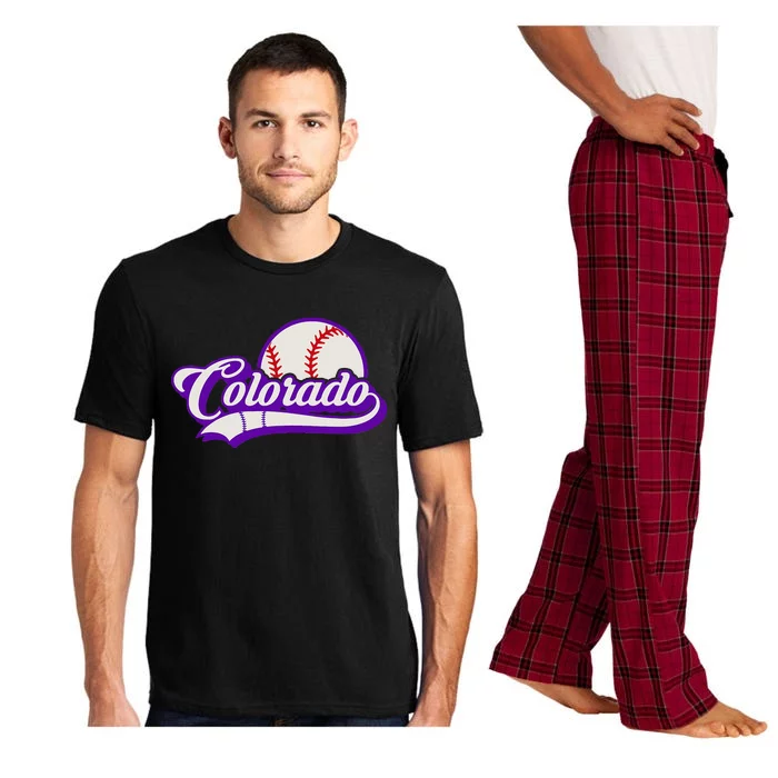 Baseball American Lover Colorado Baseball Pajama Set