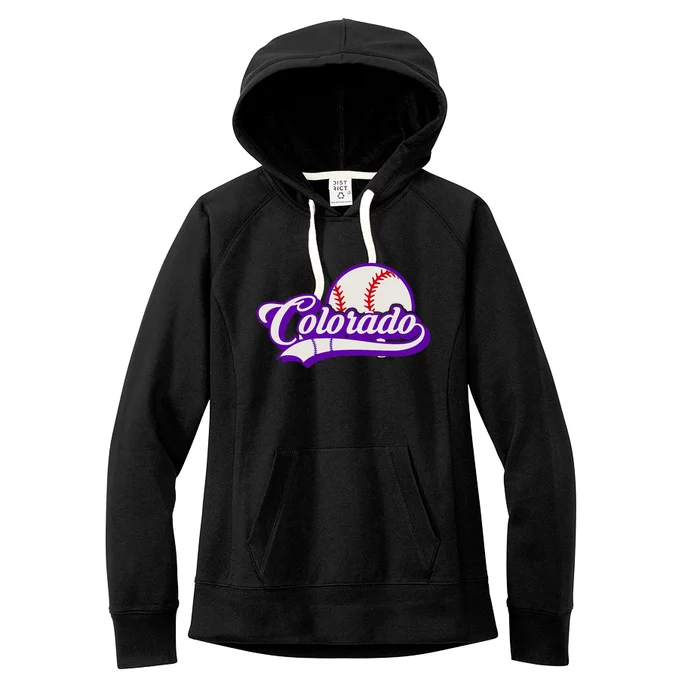 Baseball American Lover Colorado Baseball Women's Fleece Hoodie