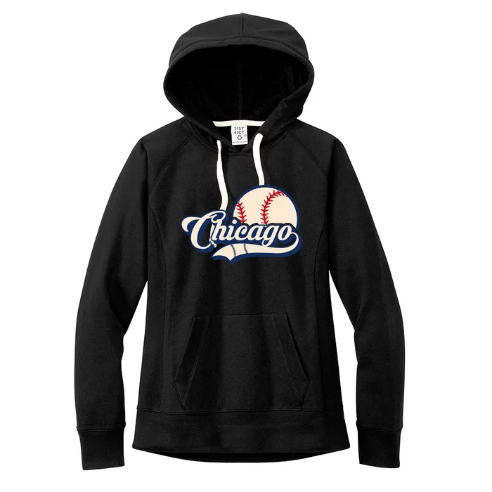 Baseball American Lover Chicago Women's Fleece Hoodie