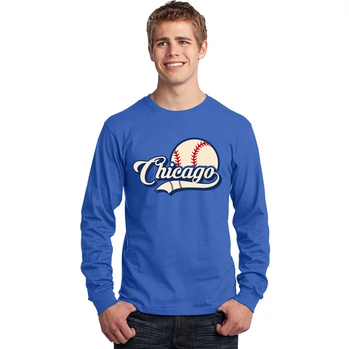 Baseball American Lover Chicago Tall Long Sleeve T-Shirt