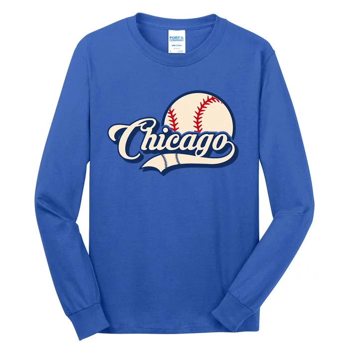 Baseball American Lover Chicago Tall Long Sleeve T-Shirt