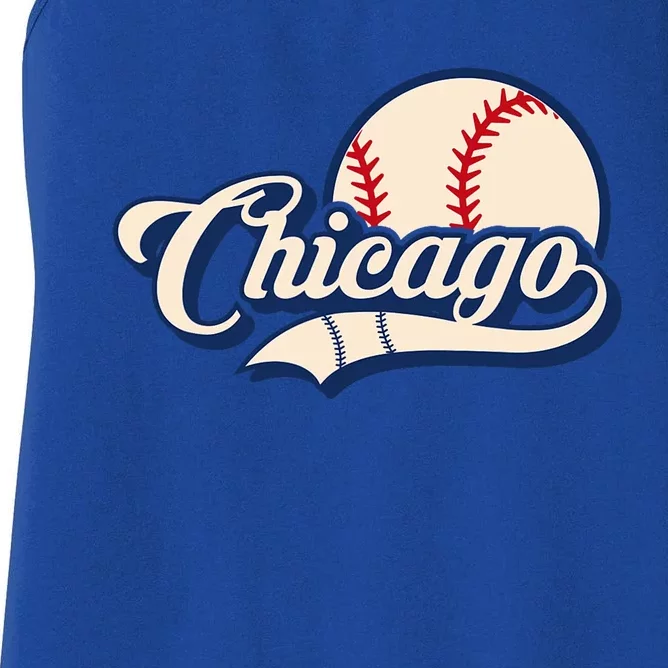 Baseball American Lover Chicago Women's Racerback Tank