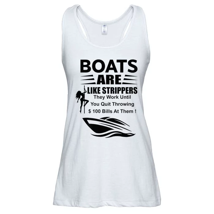 Boats Are Like Strippers In Back Ladies Essential Flowy Tank