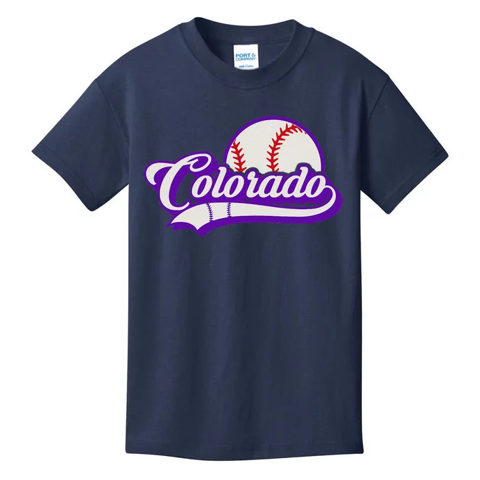 Baseball American Lover Colorado Baseball Kids T-Shirt