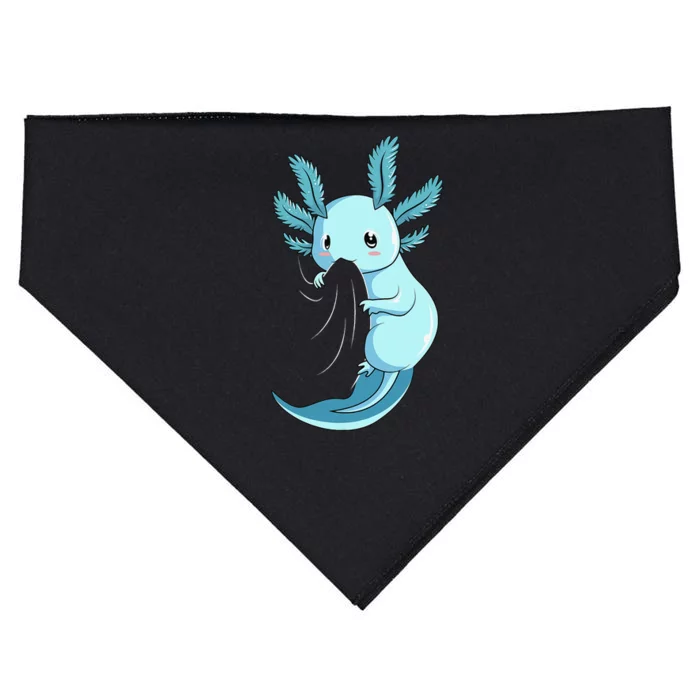 Blue Axolotl Lovers Amphibian USA-Made Doggie Bandana