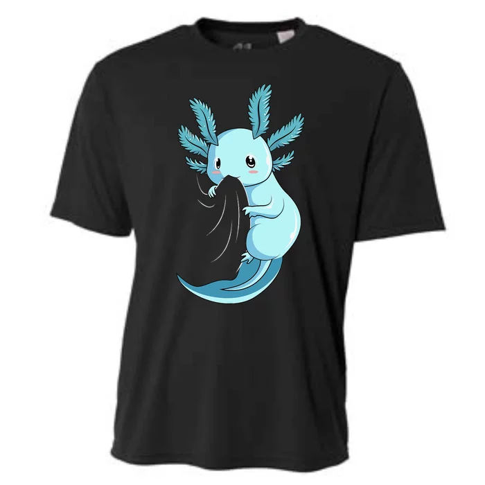 Blue Axolotl Lovers Amphibian Cooling Performance Crew T-Shirt