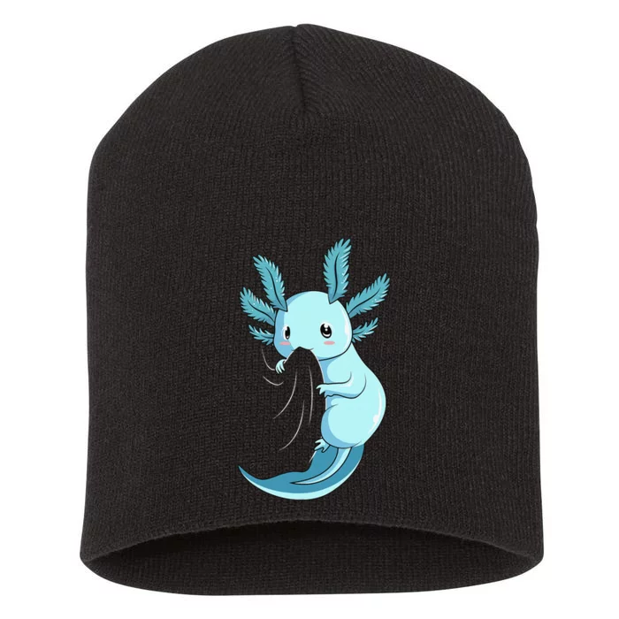 Blue Axolotl Lovers Amphibian Short Acrylic Beanie