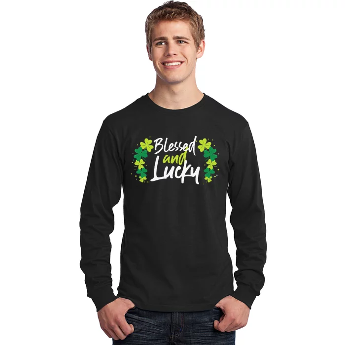 Blessed And Lucky Clovers Saint Patrick's Day Long Sleeve Shirt