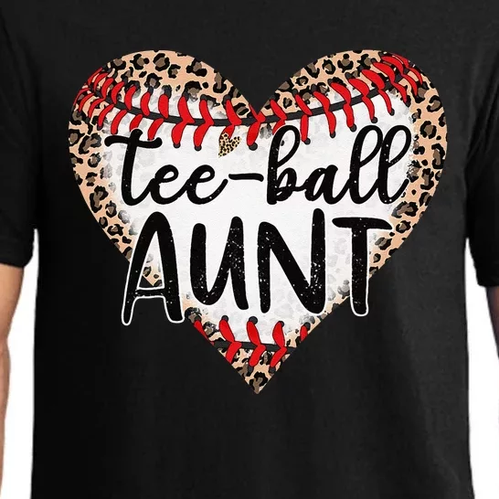 Ball Aunt Leopard Heart Ball Mom Mother's Day Pajama Set